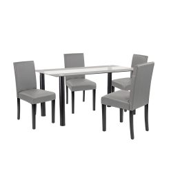 Cadiz 4+1 étkező garnitúra fekete-szürke