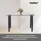 Riona 140 cm szögletes üveg étkezőasztal