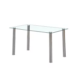 Berna 140 cm szögletes üveg étkezőasztal