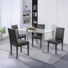 Cadiz 4+1 étkező garnitúra fehér-fekete