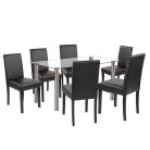 Cadiz 6+1 étkező garnitúra fehér-fekete