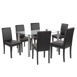 Cadiz 6+1 étkező garnitúra fehér-fekete