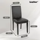 Cadiz 6+1 étkező garnitúra fehér-fekete