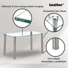 Cadiz 6+1 étkező garnitúra fehér-fekete