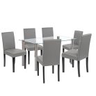 Cadiz 6+1 étkező garnitúra fehér-szürke