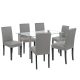 Cadiz 6+1 étkező garnitúra fehér-szürke