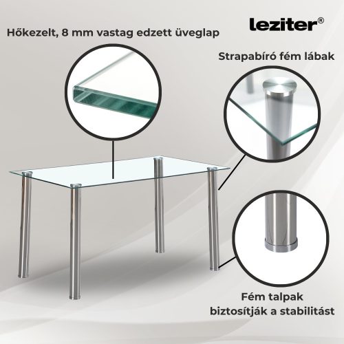 Cadiz 6+1 étkező garnitúra fehér-szürke