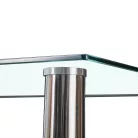 Berna 140 cm szögletes üveg étkezőasztal
