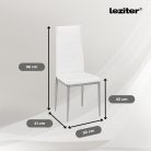 Nash 4+1 étkező garnitúra fehér-szürke