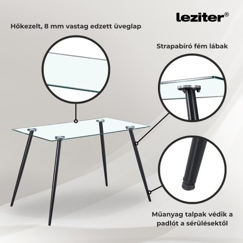 Nash 4+1 étkező garnitúra fehér-szürke