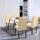 Alen 4+1 étkező garnitúra fekete-bézs