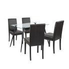 Alen 4+1 étkező garnitúra fekete-fekete