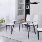 Lana 120 cm szögletes üveg étkezőasztal