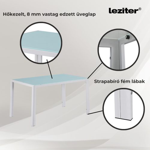 Mira 4+1 étkező garnitúra fehér-barna