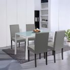 Mira 4+1 étkező garnitúra fehér-szürke