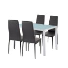 Portland 4+1 étkező garnitúra fekete