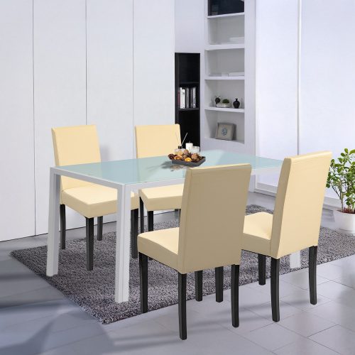 Mira 4+1 étkező garnitúra fehér-bézs