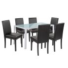 Mira 6+1 étkező garnitúra fehér-fekete