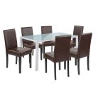 Mira 6+1 étkező garnitúra fehér-barna