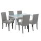 Mira 6+1 étkező garnitúra fehér-szürke