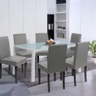 Mira 6+1 étkező garnitúra fehér-szürke