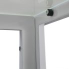 Ezra 140 cm szögletes üveg étkezőasztal