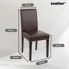 Leon 6+1 étkező garnitúra fehér-barna