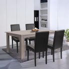 Leon 4+1 étkező garnitúra yorki tölgy-fekete