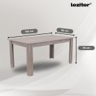 Leon 4+1 étkező garnitúra yorki tölgy-fekete