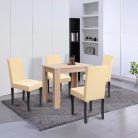 Leon 4+1 étkező garnitúra sonoma tölgy-bézs