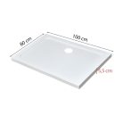 Modena Slim aszimmetrikus szögletes akril zuhanytálca, 80x100 cm