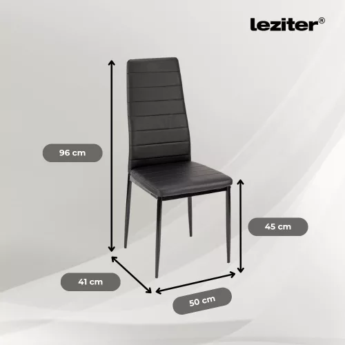Tino NOVA Étkezőszék, fekete színben
