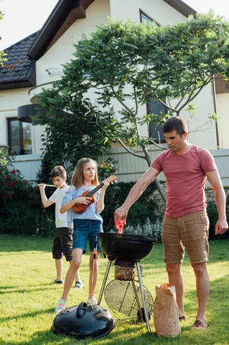Fa Ukulele Gitár Gyerekeknek, 4 Nylon húr barna