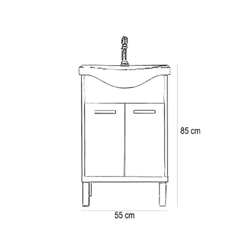 Nerva 55 Unterschrank mit Waschbecken