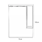 Nerva 75 cm Spiegelschrank, Sonoma Eiche
