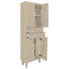 Nerva 60 magas szekrény 4 ajtóval, 2 fiókkal, sonoma tölgy