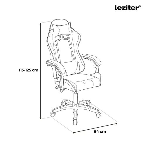 Raven gamer irodai forgószék fekete