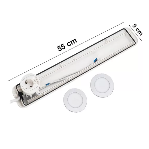 LED Spotlampe mit Rahmen