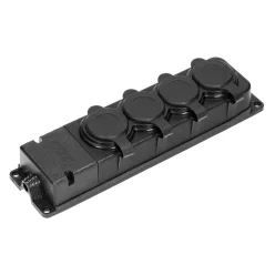   Orno industrial 4-way power strip, Schuko rubber, mountable, IP44 outdoor