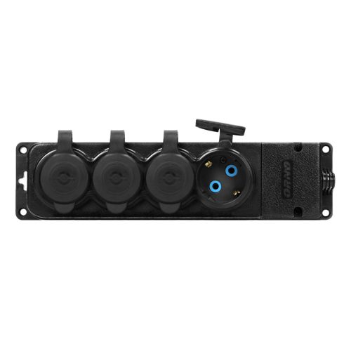 Orno ipari 4-es elosztó, schuko gumis szerelhető IP44 kültéri