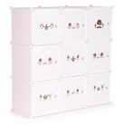 Rózsaszín játéktároló szekrény 110x37x110 cm