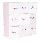 Rózsaszín játéktároló szekrény 110x37x110 cm