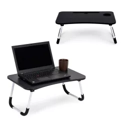 Laptop asztal 60x40 cm fekete