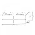 Porto 120 alsó szekrény mosdóval