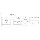 Porto 120 alsó szekrény mosdóval