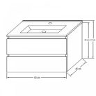 Porto 80 alsó szekrény mosdóval