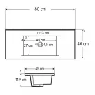 Dulap inferior Porto 80 cu lavoar