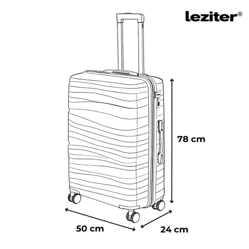 TraveLux Voyager nagy bőrönd keményfedeles 76x50x29 cm