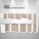 Praktik 90 alsó sarok szekrény 2 ajtós, fehér-sonoma tölgy