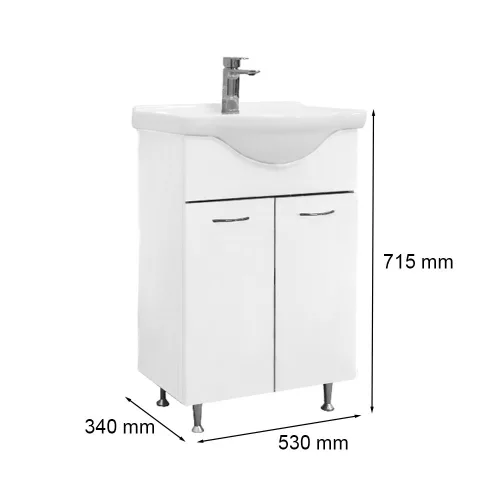 Ruben 55 Unterschrank mit Waschbecken